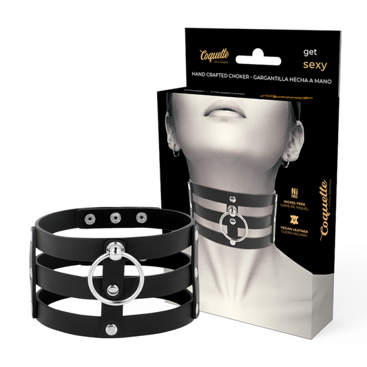 COQUETTE CHIC DESIRE — Choker cuero vegano estilo fetish
