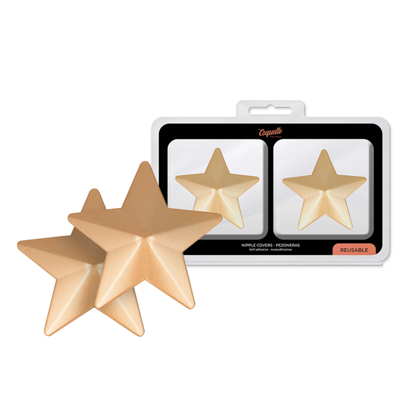COQUETTE Chic Desire — cubrepezones metal estrellas dorados