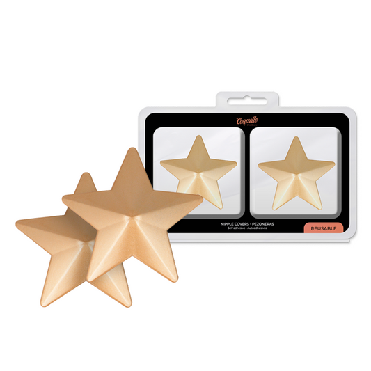 COQUETTE Chic Desire — cubrepezones metal estrellas dorados