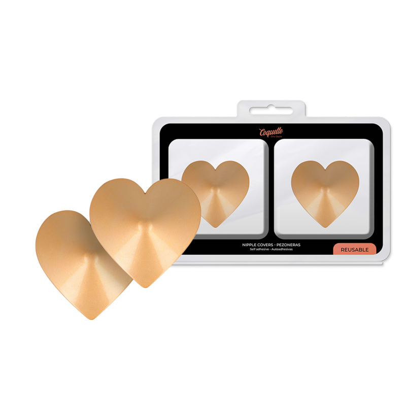COQUETTE Chic Desire — cubrepezones metal corazones dorados