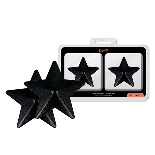 COQUETTE Chic Desire — cubrepezones metal estrellas negro
