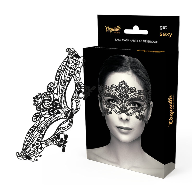 COQUETTE Chic Desire — antifaz encaje negro ancho