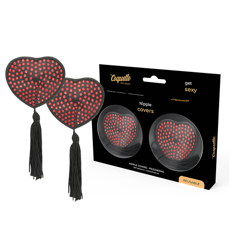 COQUETTE Chic Desire — cubrepezones rojo / negro