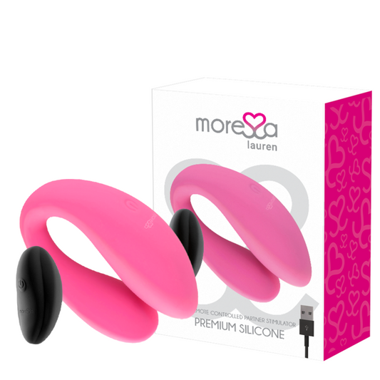 MORESSA Lauren — estimulador para parejas con control remoto y doble motor