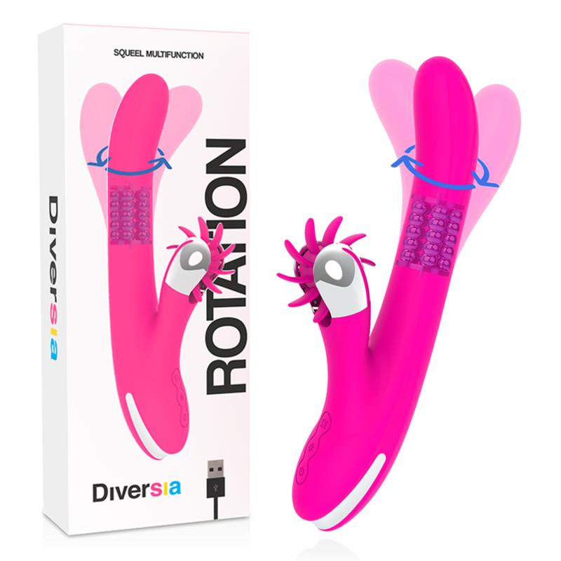 Diversia Bunny Rotation — vibrador rotador punto G (24 cm)