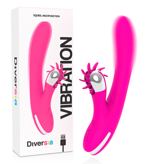Diversia Bunny Vibrating — vibrador doble estimulación punto G y clítoris (24 cm)