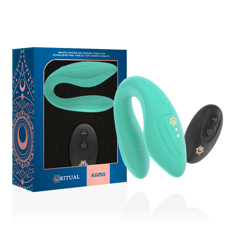 RITHUAL Kama — vibrador para parejas con control remoto aqua