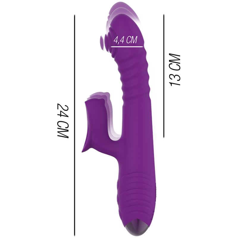 INTENSE - Iggy vibrador multifunción recargable up & down morado