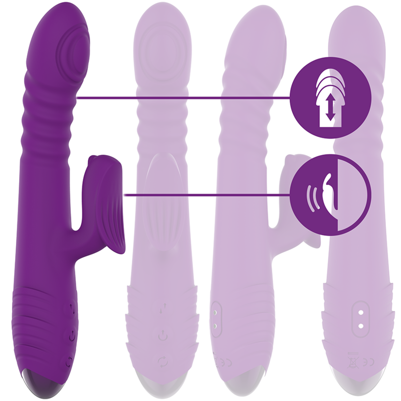 INTENSE - Iggy vibrador multifunción recargable up & down morado
