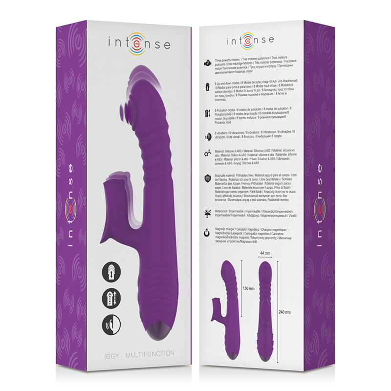 INTENSE - Iggy vibrador multifunción recargable up & down morado