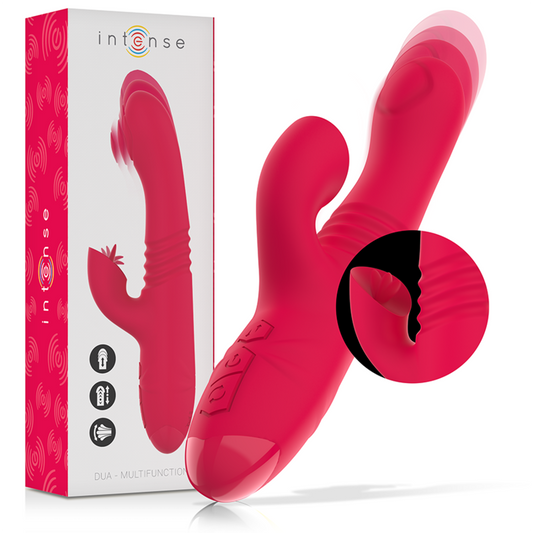 INTENSE Dua — vibrador multifunción Up & Down con lengua rojo