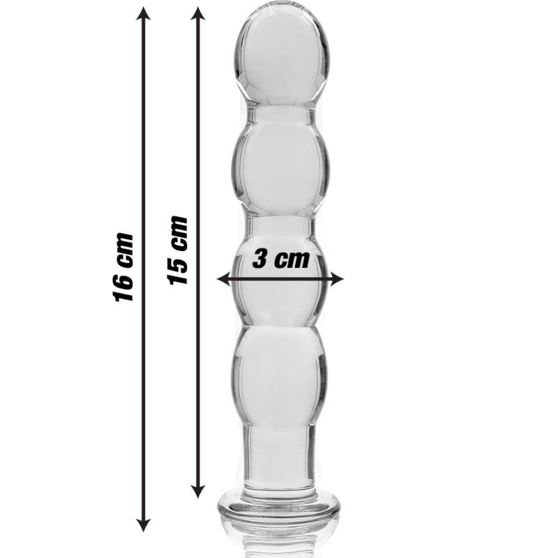 Nebula Series by Ibiza — Modelo 10 dildo de cristal transparente