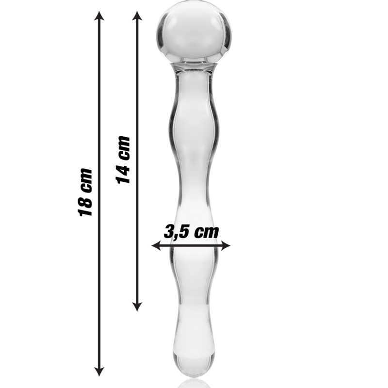 Nebula Series by Ibiza — Modelo 13 dildo de cristal transparente