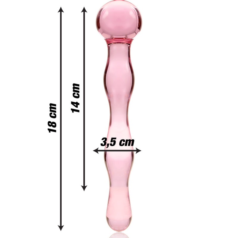 Nebula Series by Ibiza — Modelo 13 dildo de cristal rosa