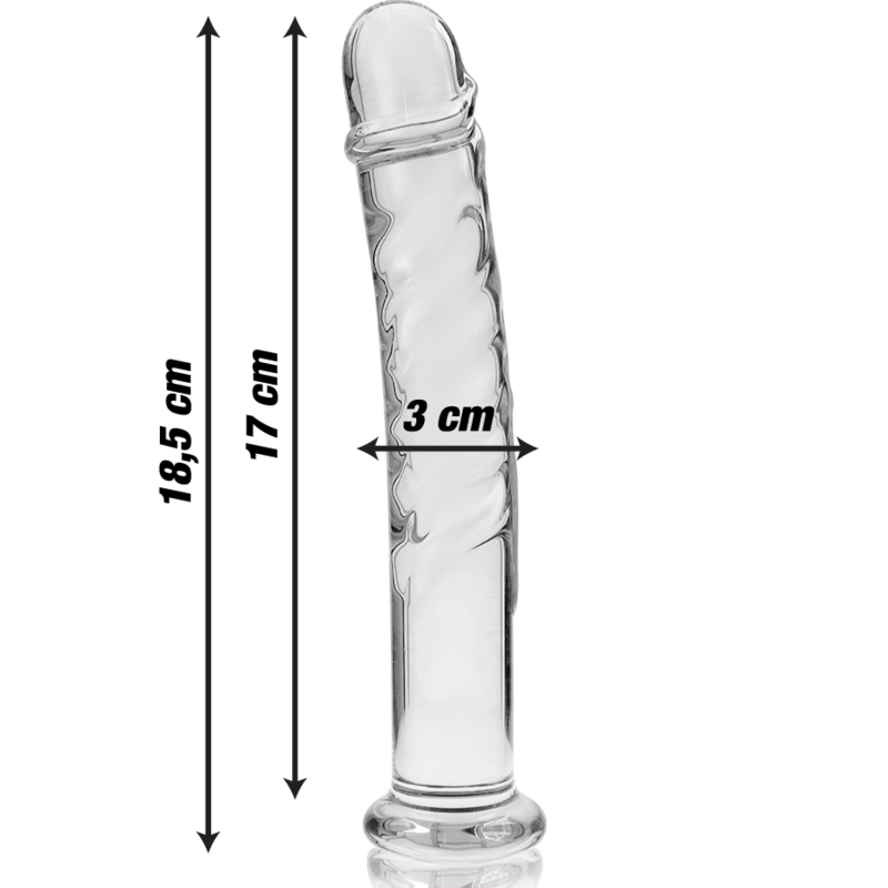 Nebula Series by Ibiza — Modelo 16 dildo de cristal transparente