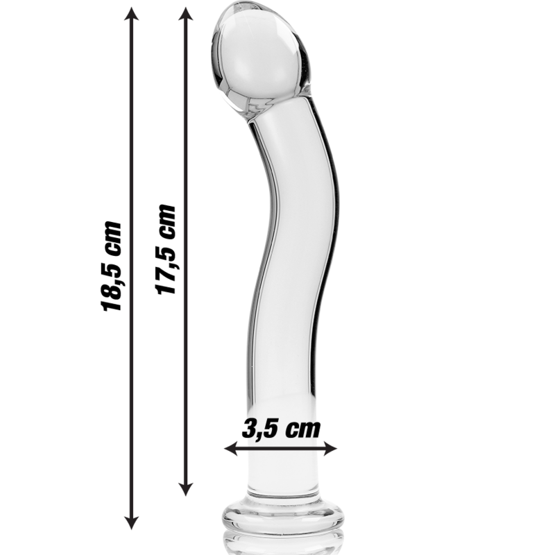 Nebula Series by Ibiza — Modelo 18 dildo de cristal transparente