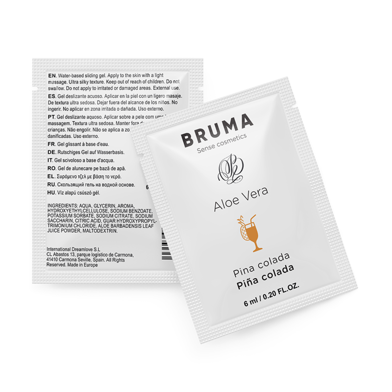 BRUMA — gel deslizante con aloe vera sabor a piña colada 6 ml