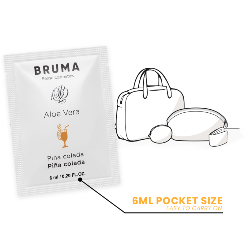 BRUMA — gel deslizante con aloe vera sabor a piña colada 6 ml