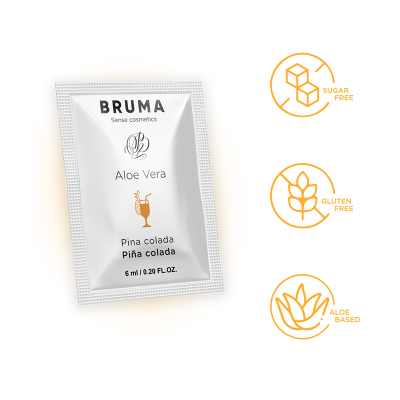 BRUMA — gel deslizante con aloe vera sabor a piña colada 6 ml