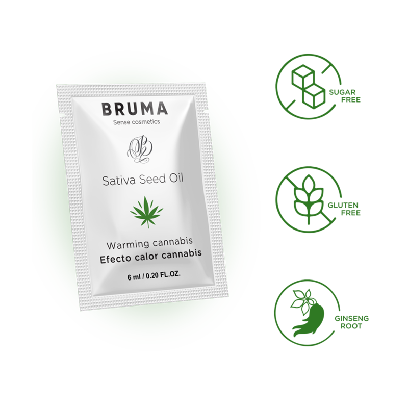 BRUMA — gel deslizante efecto calor sabor cannabis 6 ml
