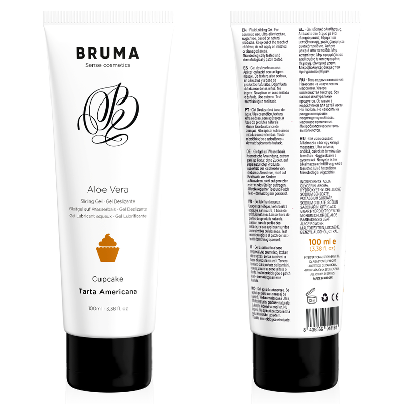 BRUMA — gel deslizante con aloe vera sabor a tarta americana 100 ml