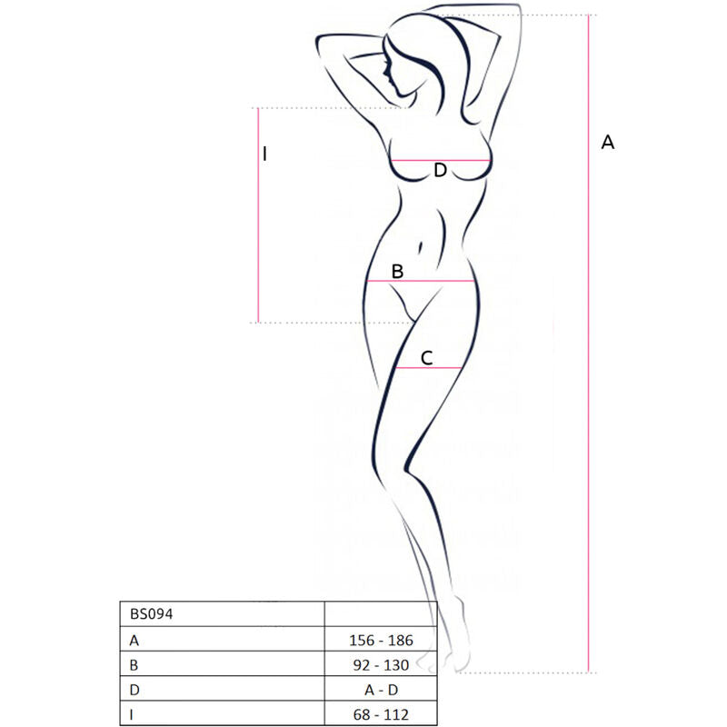 Passion — Bodystocking blanco talla única