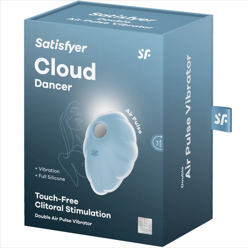 SATISFYER - Cloud Dancer azul vibrador Air Pulse