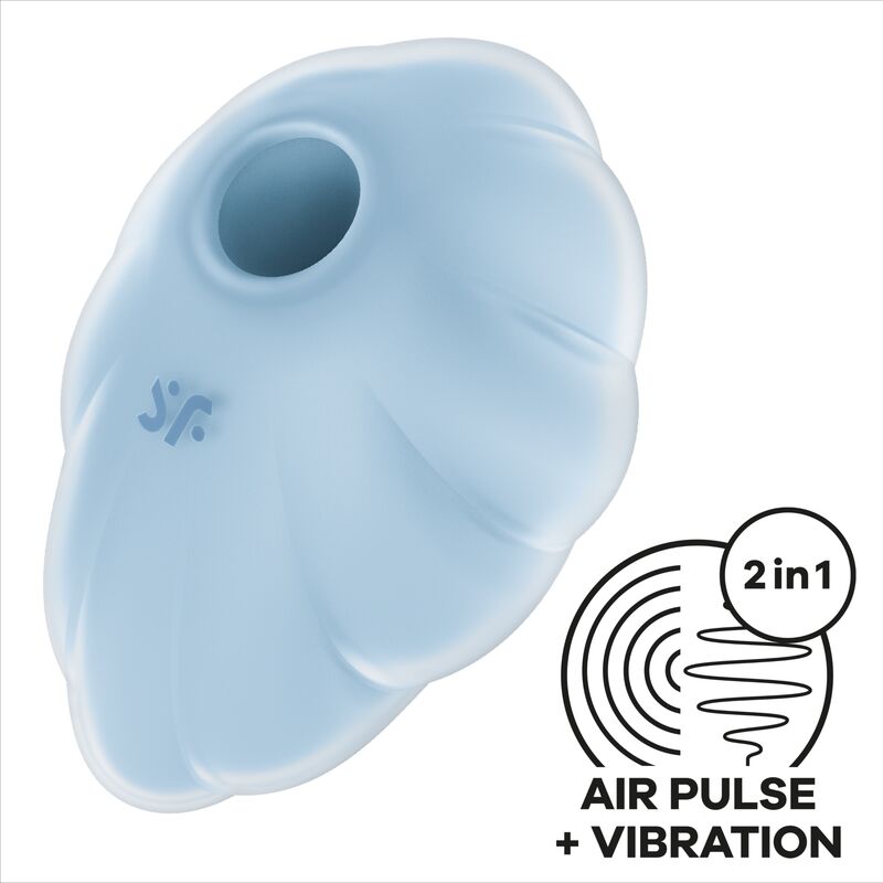 SATISFYER - Cloud Dancer azul vibrador Air Pulse