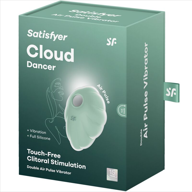 SATISFYER - Cloud Dancer verde vibrador Air Pulse
