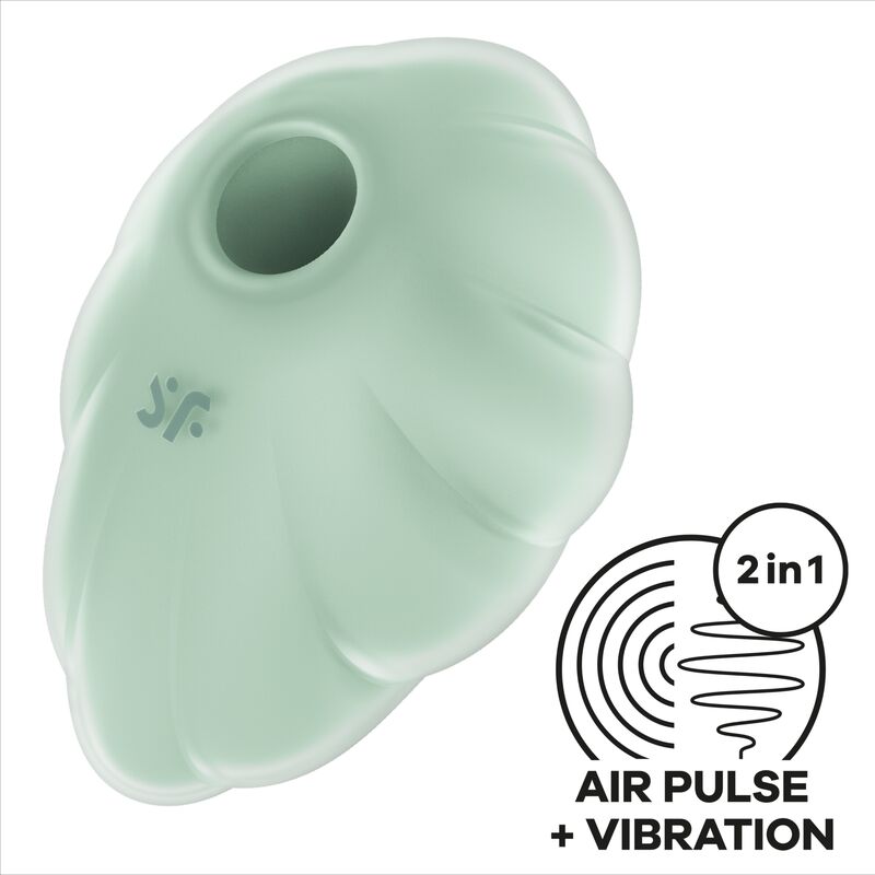 SATISFYER - Cloud Dancer verde vibrador Air Pulse