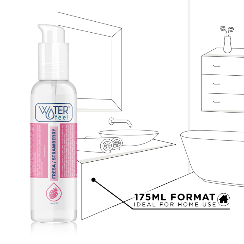 Waterfeel — lubricante base agua sabor fresa 175 ml