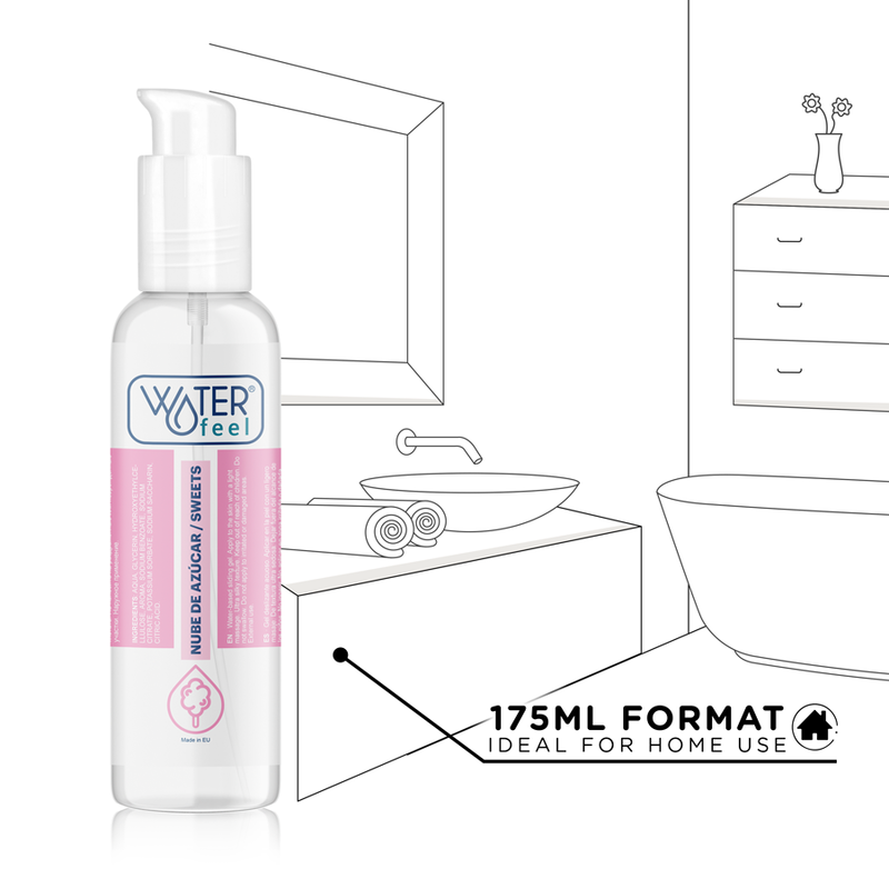 Waterfeel — lubricante sabor nube de azúcar 175 ml