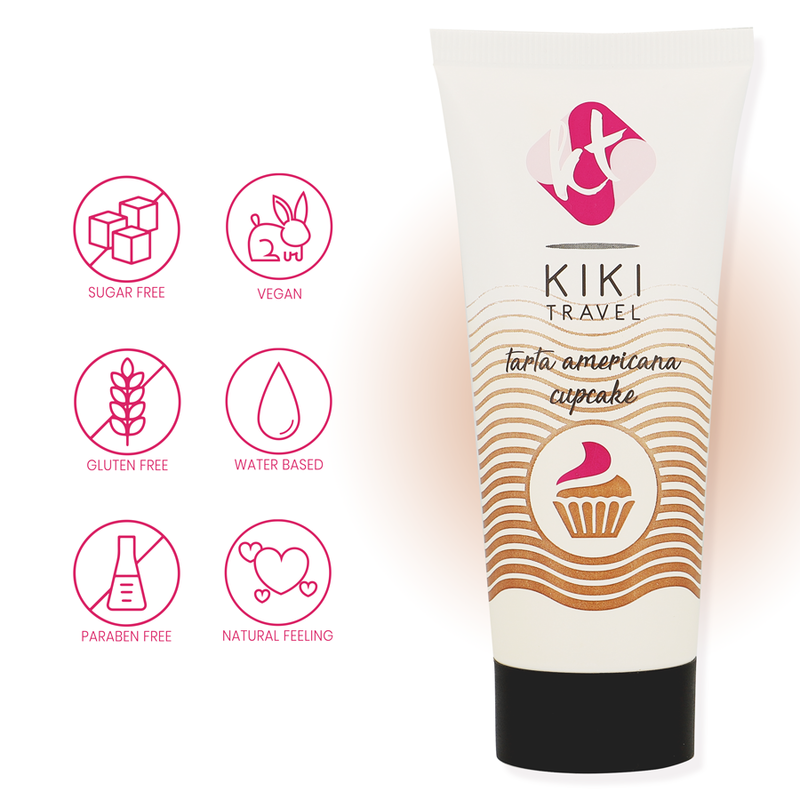 KIKÍ Travel — gel lubricante sabor Cupcake (tarta americana) 50 ml