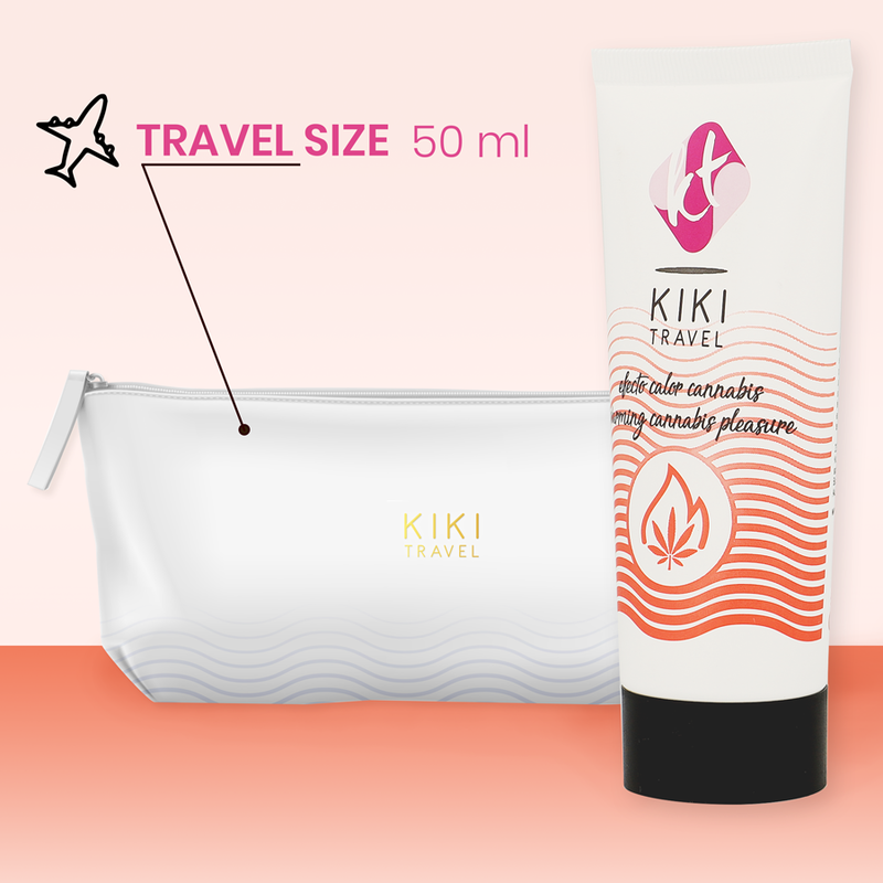 KIKÍ Travel — gel lubricante sabor a cannabis efecto calor intenso 50 ml