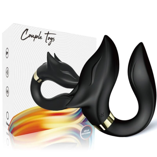 ARMONY Fox — vibrador para parejas con control remoto negro