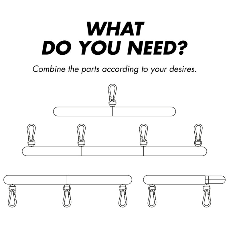 FETISH SUBMISSIVE BONDAGE - Barra separadora ajustable 4 piezas