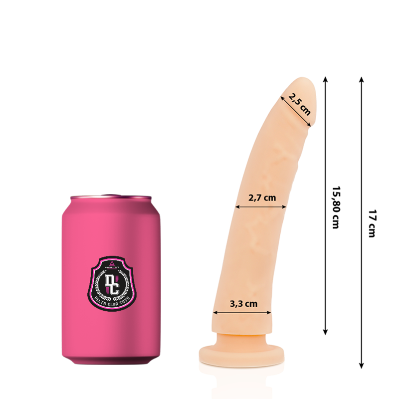 DeltaClub — dildo realista natural silicona médica 17 cm