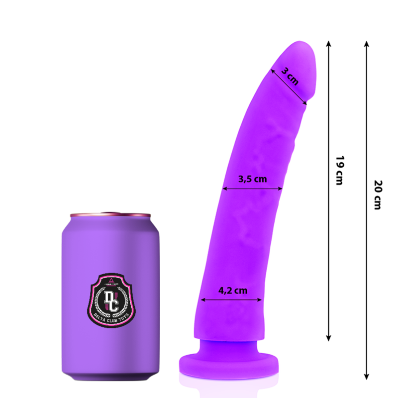 DeltaClub — dildo realista lila silicona médica 20 cm