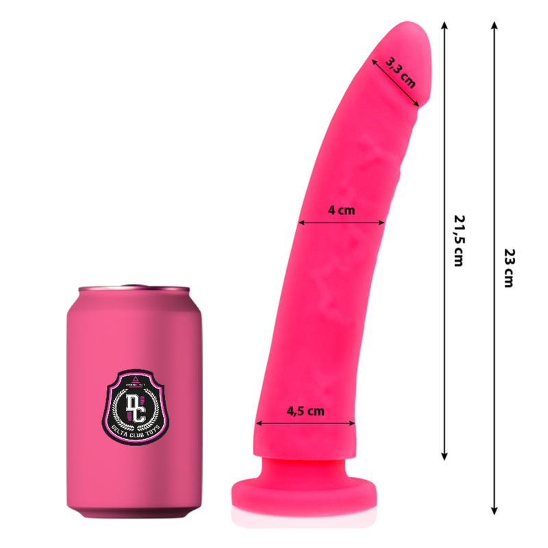 DeltaClub — dildo realista rosa silicona médica 23 cm
