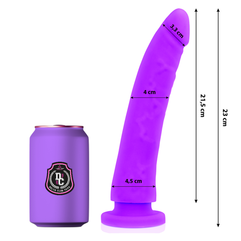 DeltaClub — dildo realista lila silicona médica 23 cm