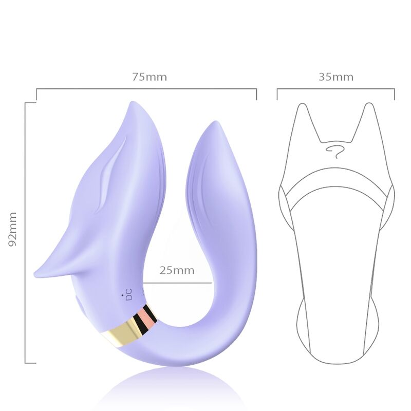 ARMONY Fox — vibrador para parejas con control remote violeta