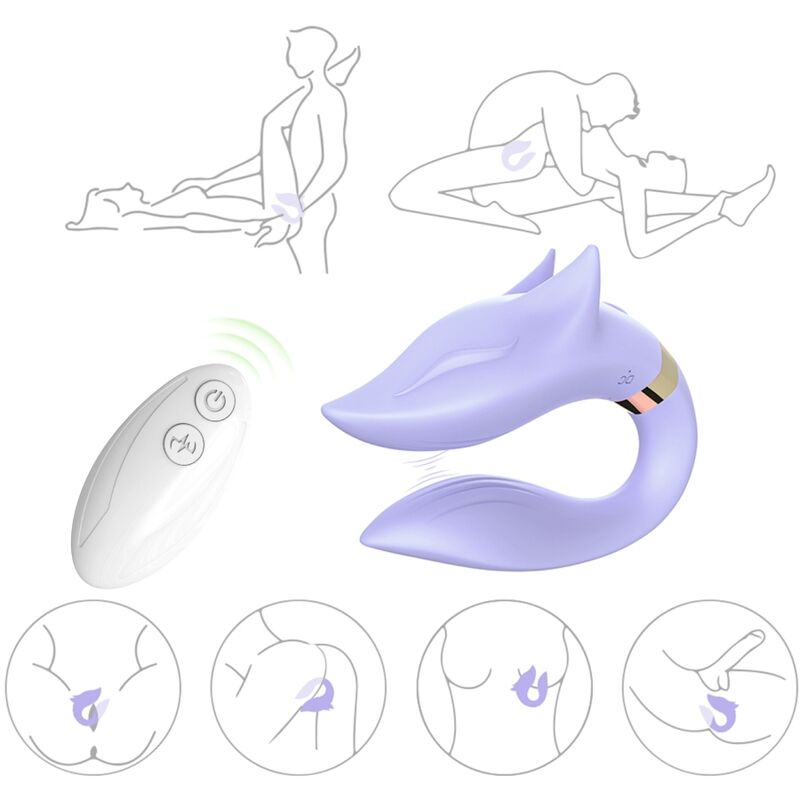 ARMONY Fox — vibrador para parejas con control remote violeta