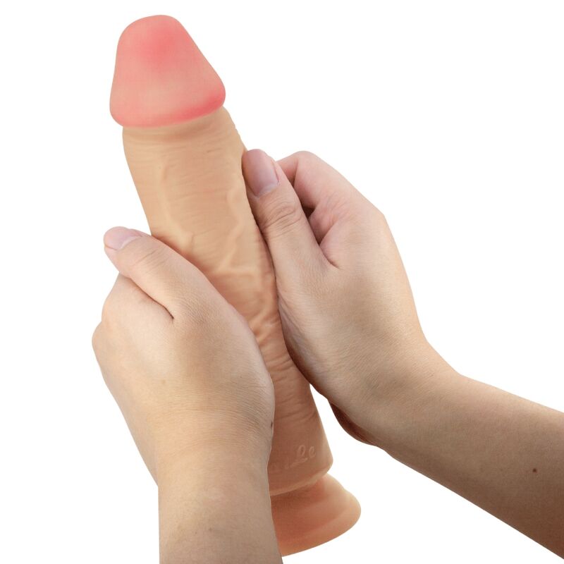 PRETTY LOVE — sliding skin series dildo realístico con ventosa piel deslizante natural 23,4 cm