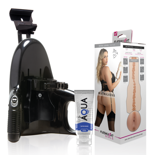 FLESHLIGHT Mia Malkova Boss Level — set con Universal Launch y lubricante