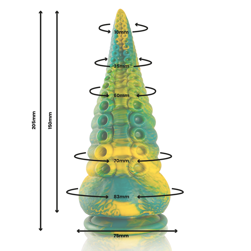 EPIC Cetus — dildo tentáculo verde tamaño grande