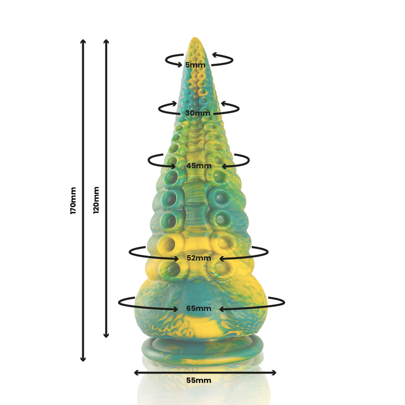 EPIC Cetus — dildo tentáculo verde tamaño pequeño