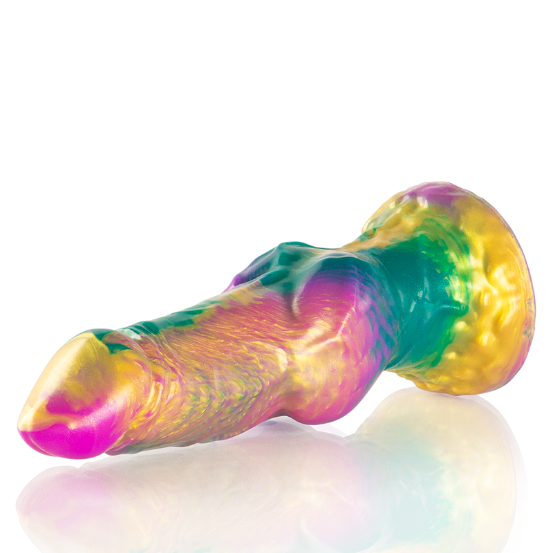 EPIC Iris — dildo con testículos Arcoíris de Placer