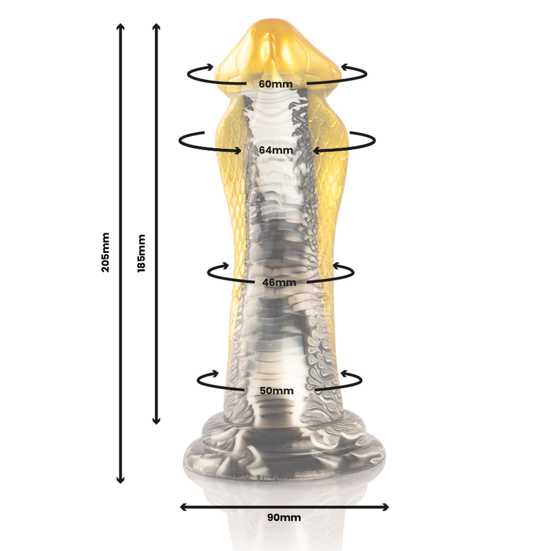 EPIC Drakon — dildo cobra amarillo de silicona