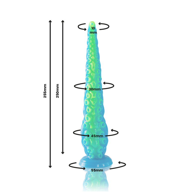 EPIC Scylla — dildo tentáculo fino fluorescente tamaño pequeño