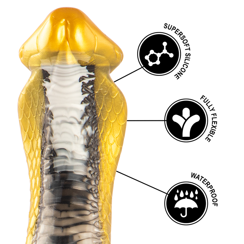 EPIC Drakon — dildo cobra amarillo de silicona